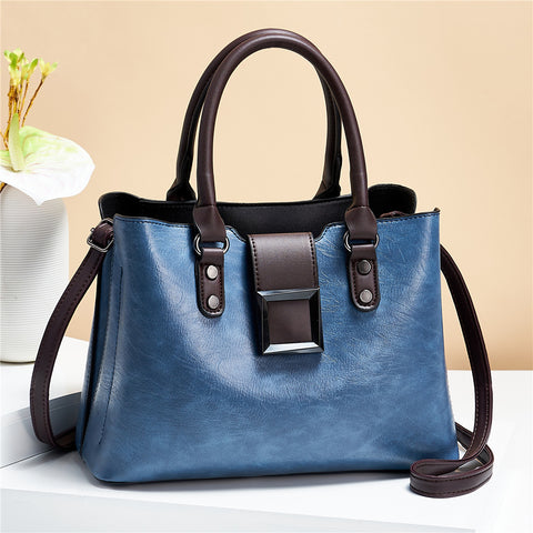 Women Shoulder Bag Big Buckle Handbags Work Daily Office Crossbody Bags - Fashionner