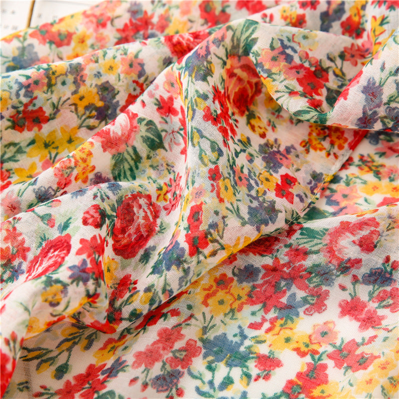 Women's Long Cotton And Linen Scarf - Fashionner