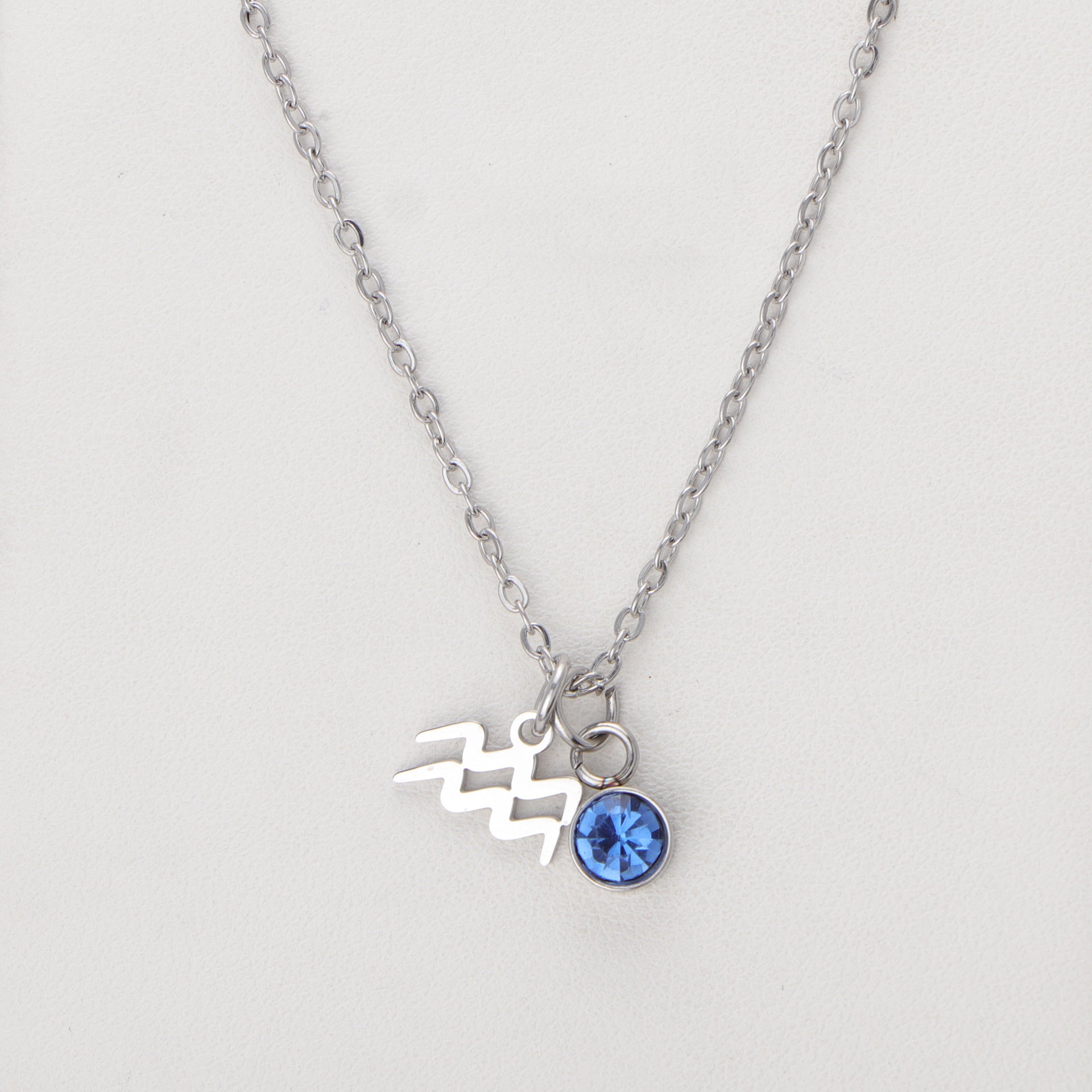 Buy Western Birthstone Necklace With 12 Zodiac Gemstone Pendants online at Fashionner.
