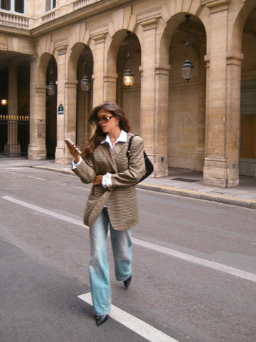 Blazer élégant à carreaux