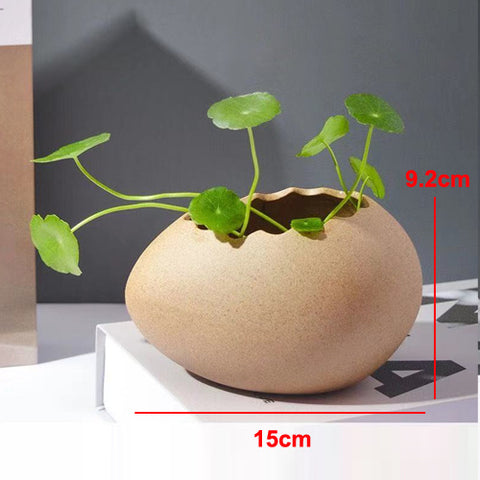Contenants à fleurs hydroponiques minimalistes en coquille d'œuf d'autruche créatifs