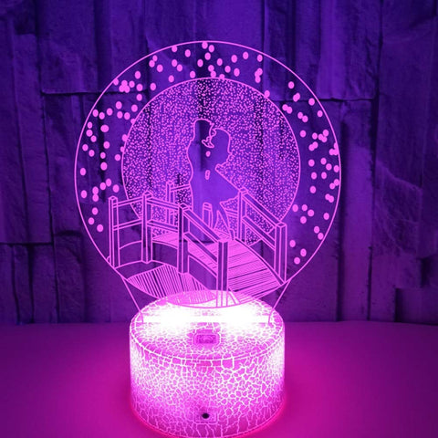 Pont des Amoureux Lampe de Nuit 3D Cadeau Créatif 3D