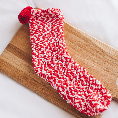 Thickened Fleece-lined Confinement Coral Fleece Sleeping Wear Warm Terry Sleeping Socks - Fashionner