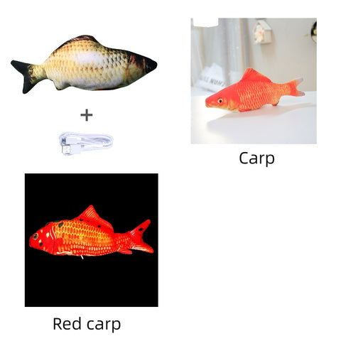 Version sans herbe à chat - Jouet électrique de simulation de poisson sauteur