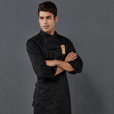 Men's Autumn Hotel Chef Breathable Catering Long Sleeve Tooling Uniform