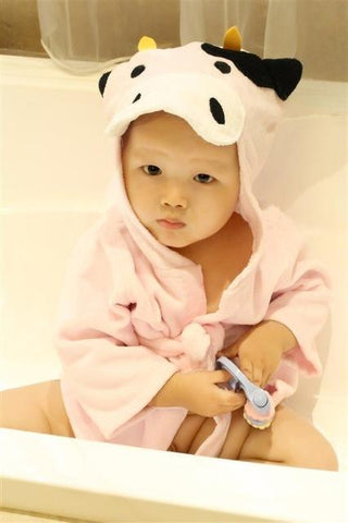 Serviettes de bain pour bébé en coton à capuche pour enfants, modèle animal de dessin animé mignon