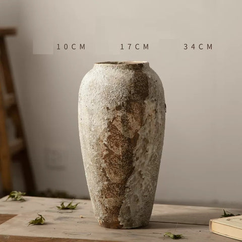 Vase en céramique hydroponique à motif chiné, style ancien, nouveau, chinois, japonais, silencieux, pour décoration de couloir, meuble TV, arrangement floral