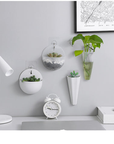2660 Hydroponic Wall Flower Hanging Basin Wall Mounted Hanging Vase Lazy Plastic Wall Hanging Wall Green Radish Flower Hanging Basin