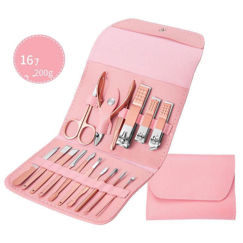 Professional Scissors Nail Clippers Set Ear Spoon Dead Skin Pliers Nail Cutting Pliers Pedicure Knife Nail Groove Trimmers - Fashionner