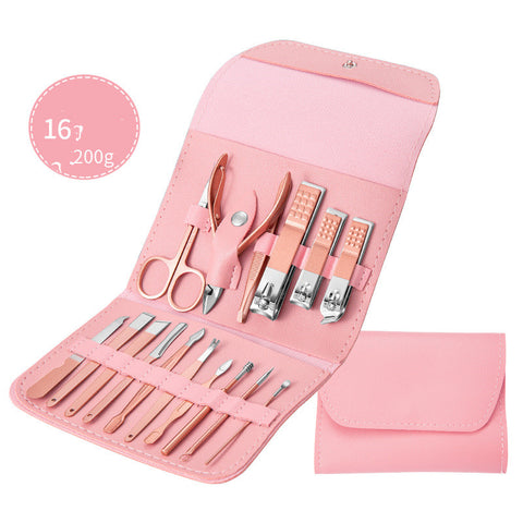 Professional Scissors Nail Clippers Set Ear Spoon Dead Skin Pliers Nail Cutting Pliers Pedicure Knife Nail Groove Trimmers - Fashionner