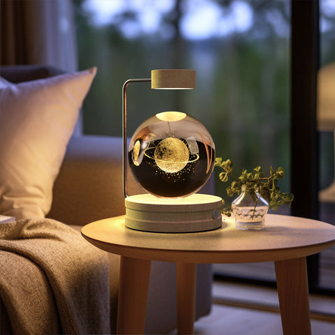 Veilleuse d'intérieur dinosaure cosmique boule de cristal, alimentée par USB, lumière chaude de chevet, cadeau d'anniversaire