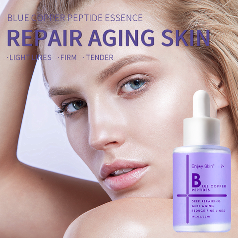 Sérum Visage Biologique et Végan Enjoy Skin, Éclaircissant Anti-âge, Peptides de Cuivre, 30 ml