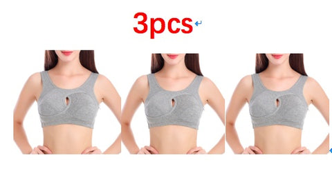 Soutien-gorge Grande Taille pour Femmes, Coton Anti-Choc, Haut de Nuit, Sans Boucles, Lingerie Sans Armature avec Coussinets Amovibles