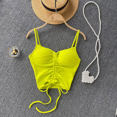 Women's Camisole Fashion Drawstring Slim Fit Vest - Fashionner