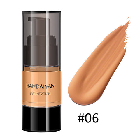 HANDAIYAN Fond de teint couvrant intégral hydratant et waterproof Fond de teint liquide pour le visage Base de maquillage pour peaux foncées