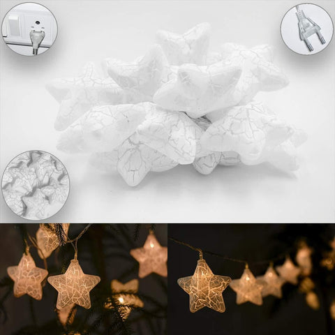 Grande étoile en cristal lumineuse à LED