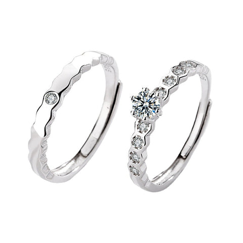 Accessoires de couple bague alvéolée