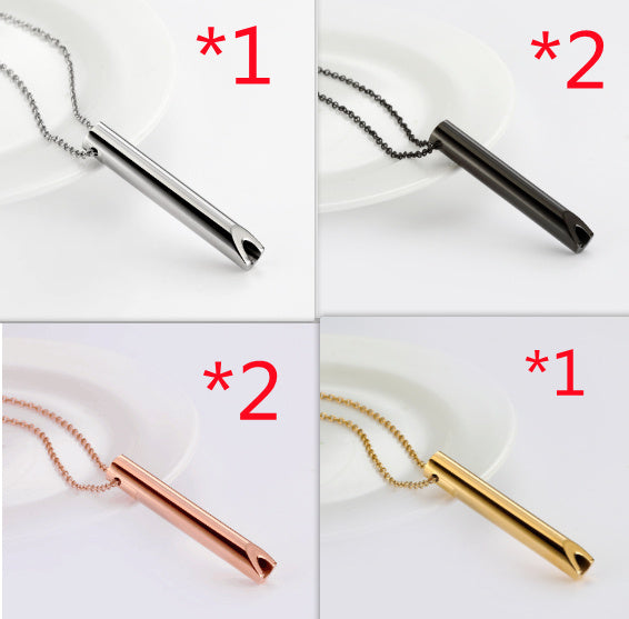 Breathing Necklace Adjustable Breathing Relieve Pressure Ornament Stainless Steel Decompression Jewelry