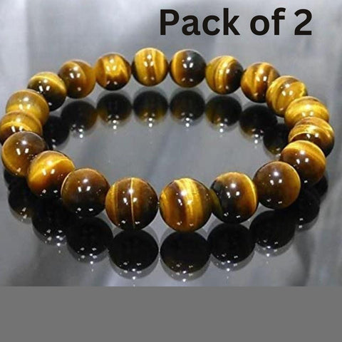 Bracelet de guérison en œil de tigre jaune