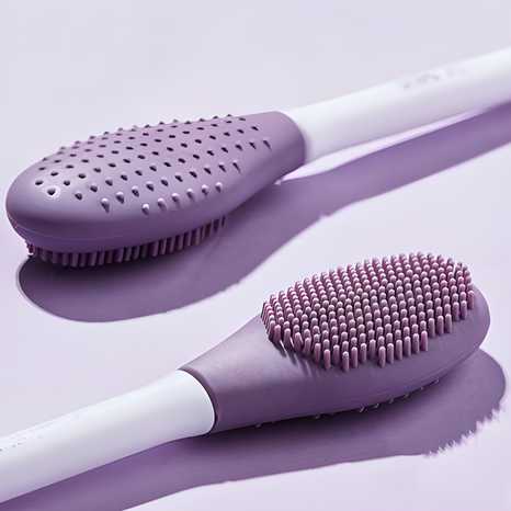 Brosse double tête en silicone pour le nettoyage du visage et l'application de masques (lot de 2)