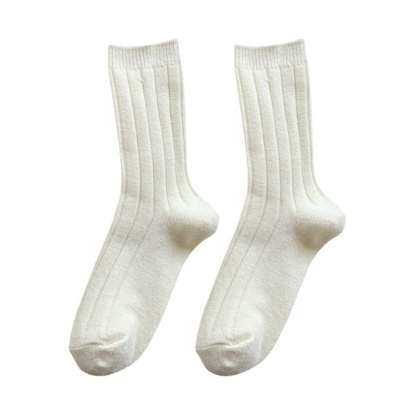 Solid Color Wool Socks Children - Fashionner
