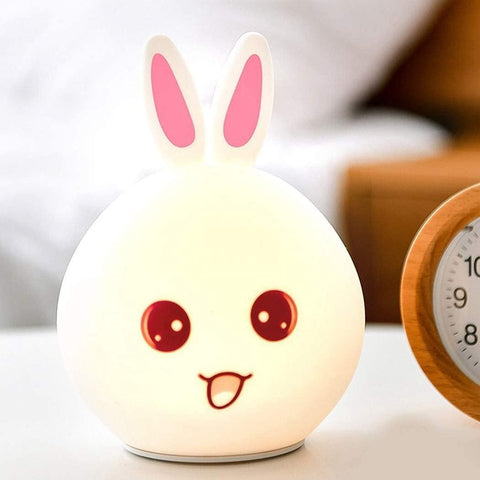 Veilleuse lapin en silicone avec capteur tactile