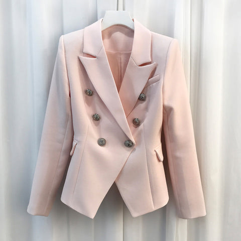 Blazer cintré rose pour femme