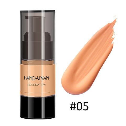 HANDAIYAN Fond de teint couvrant intégral hydratant et waterproof Fond de teint liquide pour le visage Base de maquillage pour peaux foncées