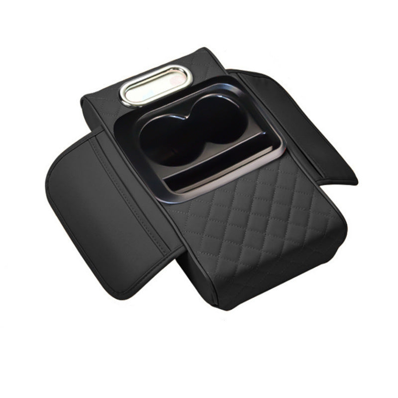 Buy Car Armrest Pad Multi-Functional Cup Holder Car Tissue Box Automotive Interior Leather Armrest Riser Pad online at Fashionner