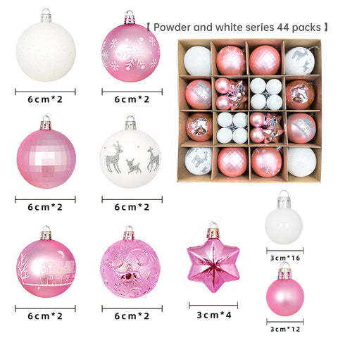 Décoration de Noël 6cm boule électrolytique boule en plastique boule peinte de forme spéciale cadeau de boule de Noël pendentif de sapin de Noël
