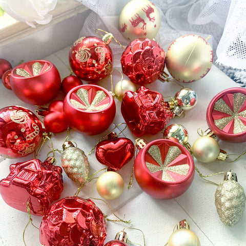 Décoration de Noël 6cm boule électrolytique boule en plastique boule peinte de forme spéciale cadeau de boule de Noël pendentif de sapin de Noël