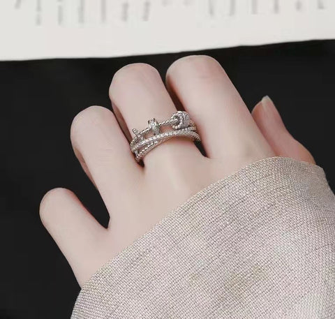 Anneaux d'anxiété pivotants avec perles, anneaux anti-stress pour femmes et hommes, bijoux