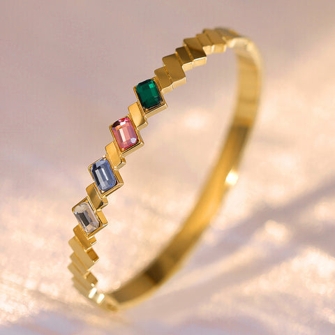 Buy Colorfast Electroplated Diamond Titanium Steel Bracelet online at Fashionner.