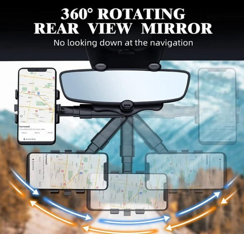 Support de téléphone portable pour rétroviseur de voiture