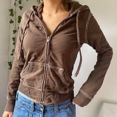 Gilet-sweat à capuche athleisure pour femme