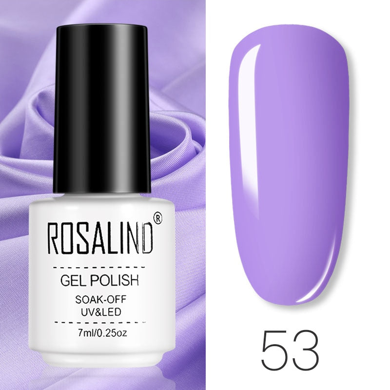 ROSALIND Gel Polish Set Manicure for Nails Semi Permanent Vernis top coat UV LED Gel Varnish Soak Off Nail Art Gel Nail Polish - Fashionner