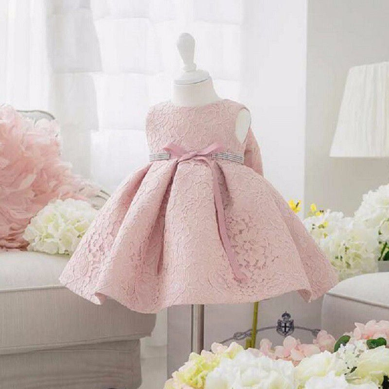 Cute children one year old baby girl princess dress dress - Fashionner