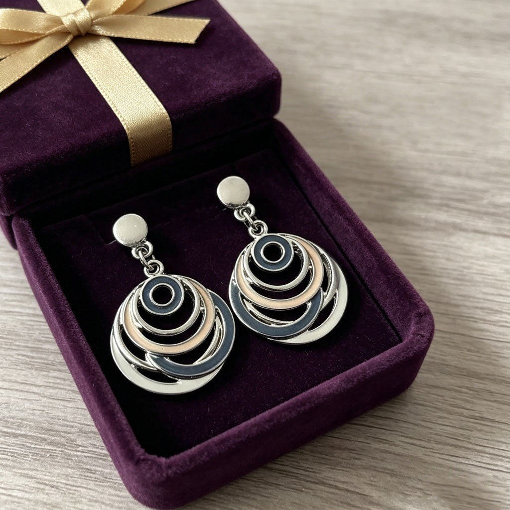Buy Retro Bohemian-Style Enamel Earrings online at Fashionner.