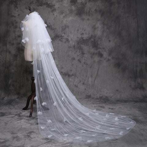 Robe de mariée et voile de mariée