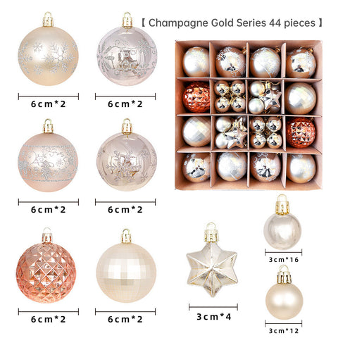 Décoration de Noël 6cm boule électrolytique boule en plastique boule peinte de forme spéciale cadeau de boule de Noël pendentif de sapin de Noël