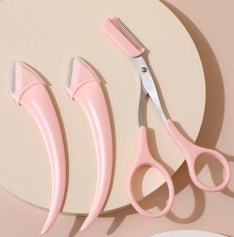 Couteau à sourcils avec peigne, courbé, lune, petits accessoires de beauté, gadgets