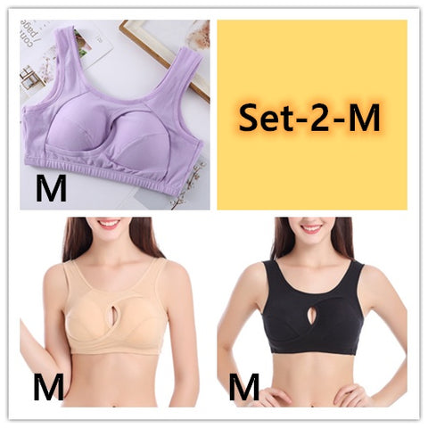 Soutien-gorge Grande Taille pour Femmes, Coton Anti-Choc, Haut de Nuit, Sans Boucles, Lingerie Sans Armature avec Coussinets Amovibles