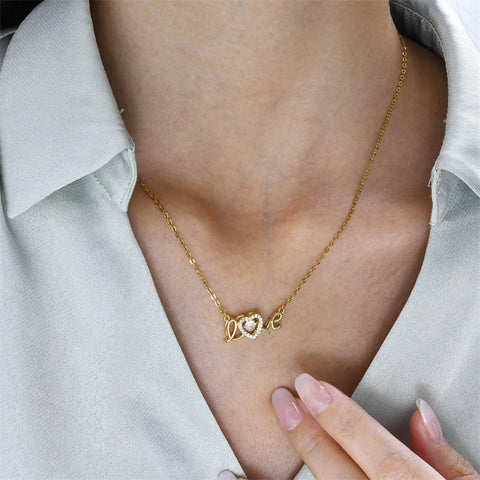 Valentines Day Gift New Titanium Steel Necklace Fashion New Love Smart Necklace Female Clavicle Chain Fashion Jewelry Woman - Fashionner