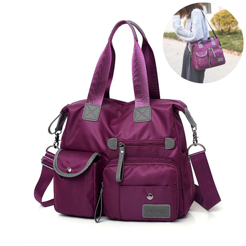 Large Capacity Multi-pocket Shoulder Bag For Women Nylon Waterproof Handbags Female Casual Commuting Messenger Crossbody Bags - Fashionner