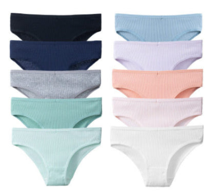 Women's Cotton Breathable Threaded Briefs - Fashionner