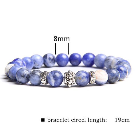 Bracelet en perles de pierre volcanique pour couple et yoga
