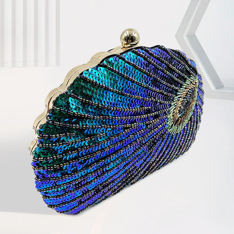 Sac à main chaîne bandoulière perlé asymétrique vintage pour femme