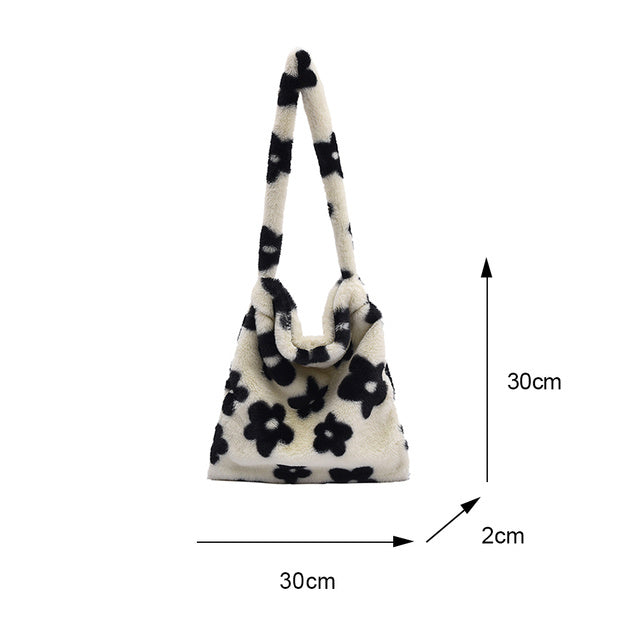 Portable Plush Handbag For Women - Fashionner