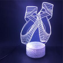 Ballet 3D Night Light Led Colorful Smart Remote Control
