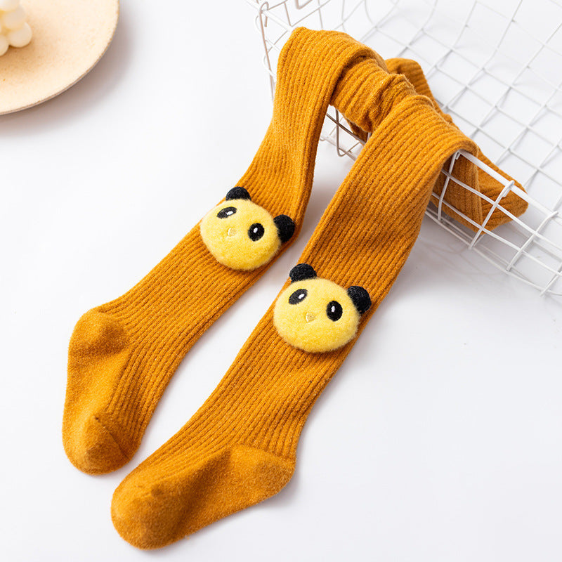 Infant Bottoming Combed Cotton Panda Children Pantyhose - Fashionner